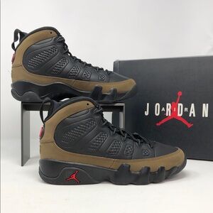 Air Jordan 9 Retro (GS) Black Olive HV4574-030 Youth Sneakers - Size 7Y